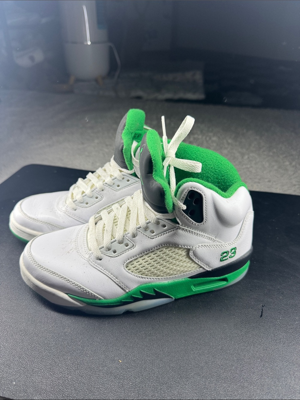Jordan 5s White and Green